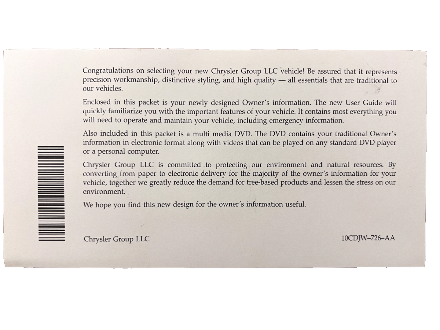 2010 Dodge Charger SXT GT R/T SRT8 Owner's Manual User Guide Kit OEM CLEAN!!!