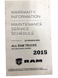 2015 RAM 1500 2500 3500 Owner's Manual User's Guide Kit W/ Leather Case and DVD