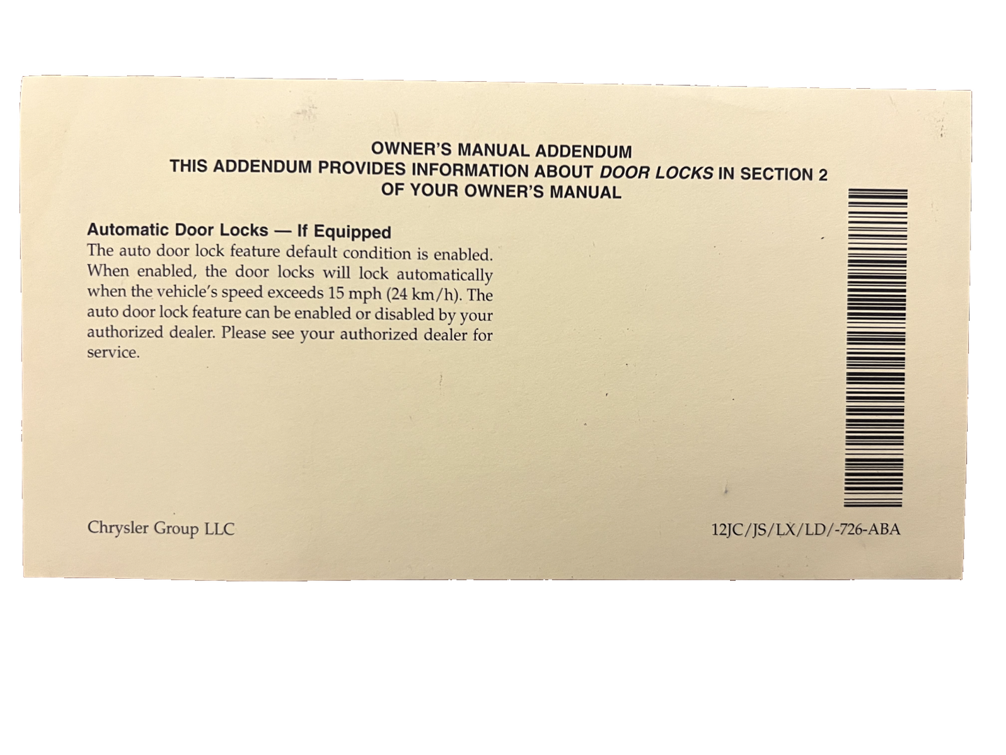 ✅ 2012 Chrysler 200 Owner's Manual User Guide Kit OEM EXCELLENT!!!