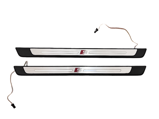 17-24 AUDI B9 A4 S4 A5 S5 SPORTBACK ILLUMINATED DOOR SILL TRIM FRONT OEM 021025
