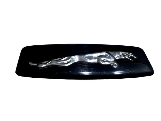 VINTAGE ACRYLIC JAGUAR TRUNK EMBLEM MASCOT LOGO BADGE USED