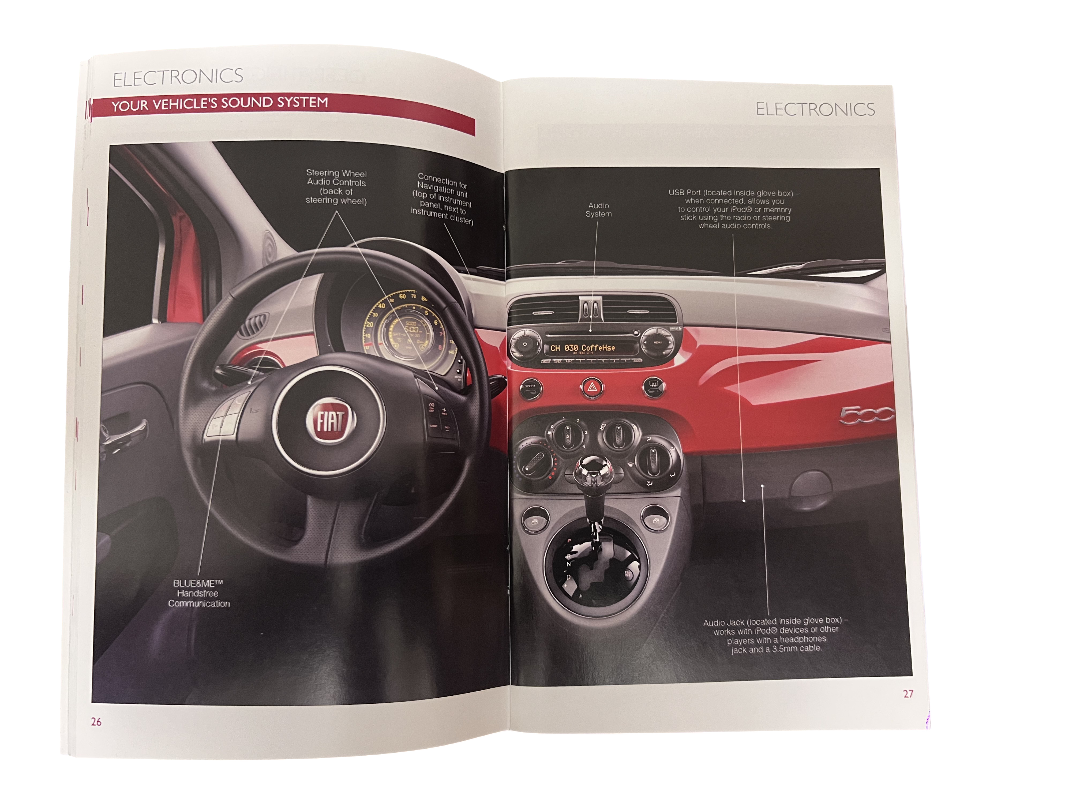 2012 Fiat 500/500C Owners Manual User Guide OEM Free Shipping