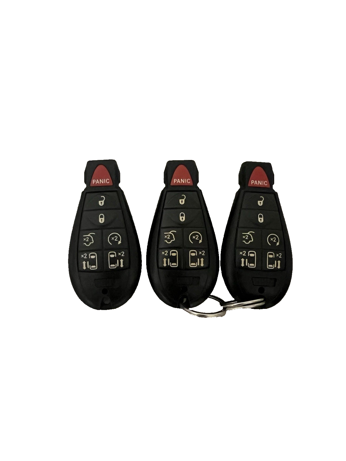 Lot of 3 OEM Chrysler Dodge 7-Button Fobs Keyless Remote Fob IYZ-C01C