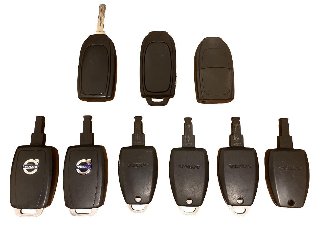Lot of 9 Volvo Key Fob Remotes OEM UNTESTED - For Parts / Repair