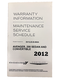 ✅ 2012 Chrysler 200 Owner's Manual User Guide Kit OEM EXCELLENT!!!