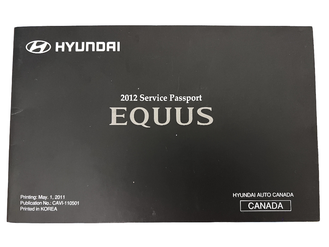 2012 Hyundai Equus V8 Owner's Manual Set Owner's Guide w/Leather Case RARE!!!