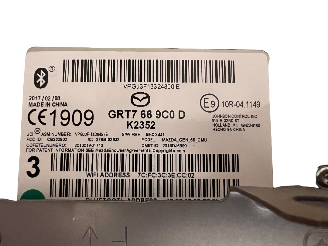 2014-2018 Mazda 3 Audio Radio Navigation Info Display Screen OEM B61A 61 1JOB