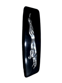 VINTAGE ACRYLIC JAGUAR TRUNK EMBLEM MASCOT LOGO BADGE USED