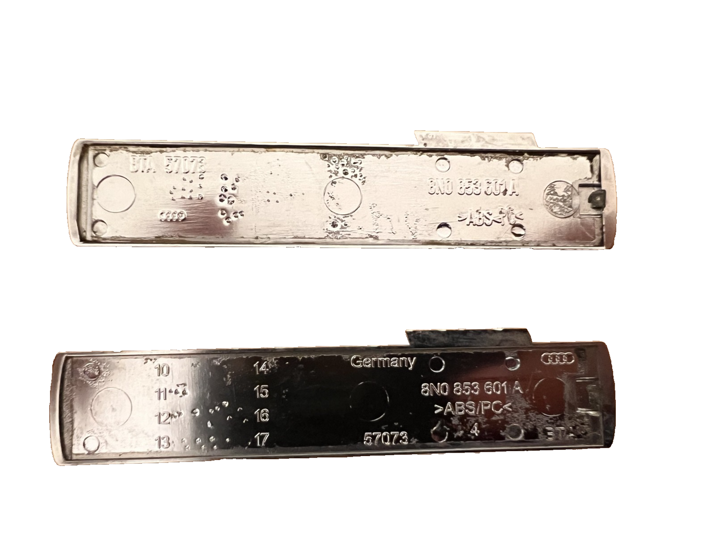 2x Chrome Audi S-LINE Side Fender Logo Emblem Decal Badge Decoration OEM Red