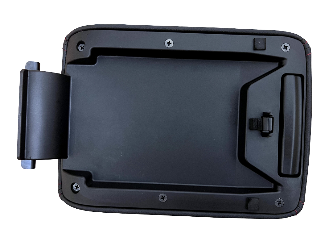 15-21 Subaru WRX Center Console Armrest Lid Black Leather with Red Stitching