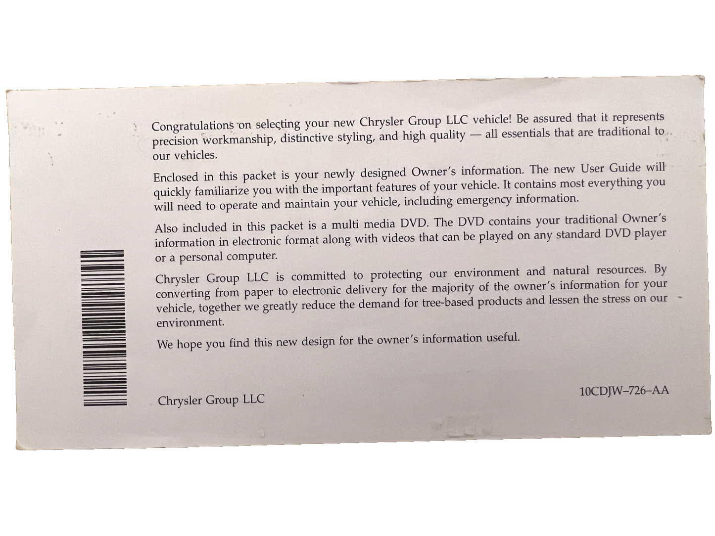 2010 Dodge Caravan C/V SE SXT OEM Owner's Manual User Guide Kit w/Case CLEAN!!!