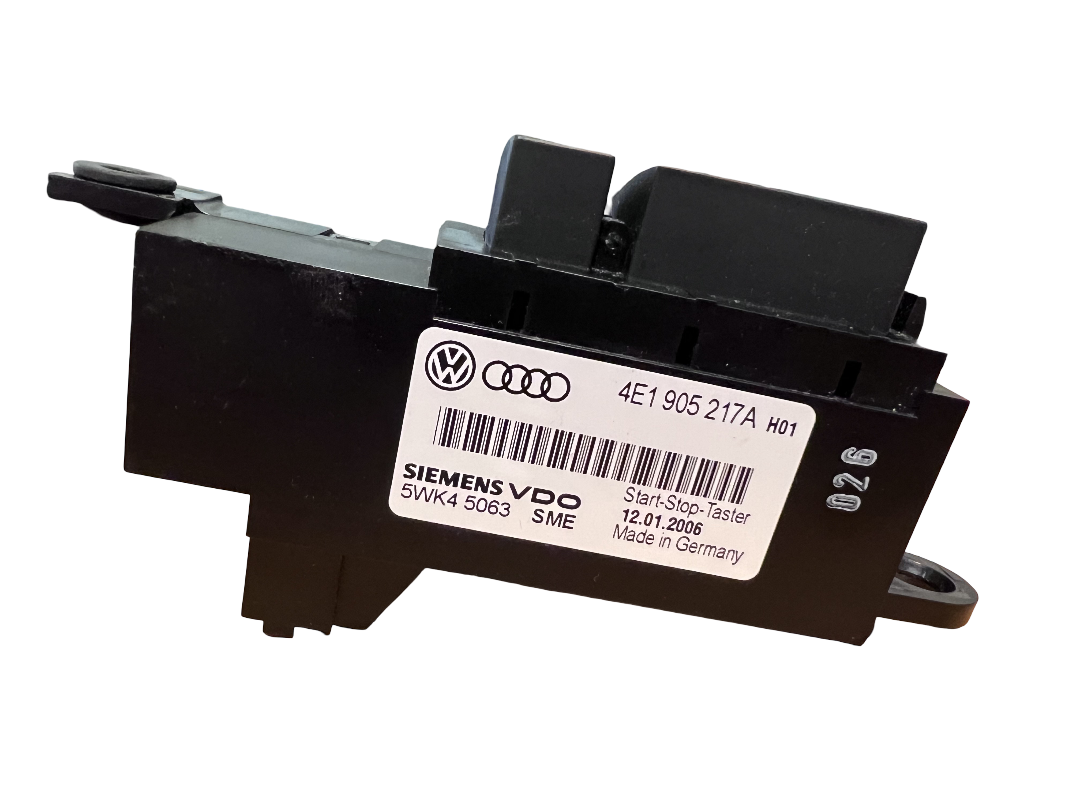 04-07 Audi A8 S8 D3 R8 Engine Start Stop Push Button Black OEM (Minor Wear)