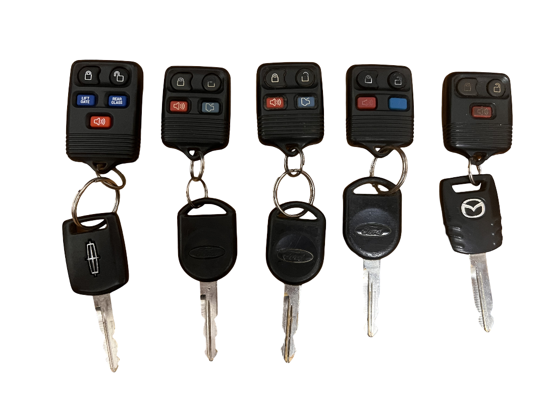 LOT OF 5 FORD LINCOLN MAZDA CAR BULK REMOTE KEYLESS ENTRY KEY OEM FOR PARTS