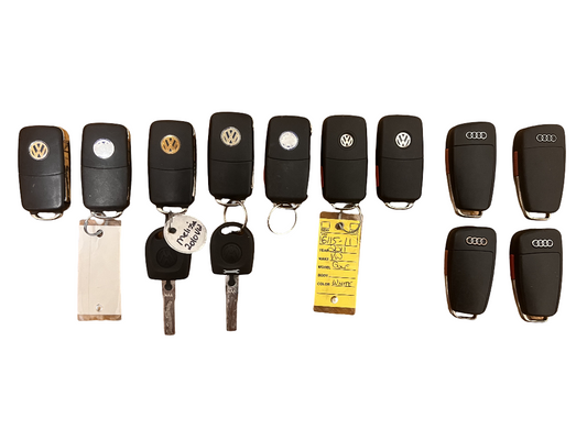 Lot of 11 VW Volkswagen & Audi Flip Key Fob Remotes OEM - For Parts / Repair
