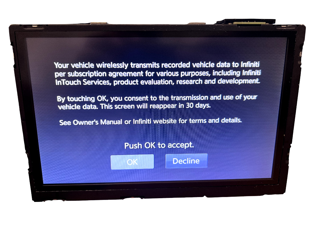 14-19 Infiniti Q50 Q60 Upper Navigation GPS Display Screen OEM 28387-4HK0C