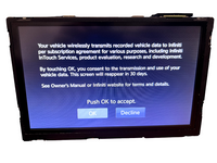 14-19 Infiniti Q50 Q60 Upper Navigation GPS Display Screen OEM 28387-4HK0C