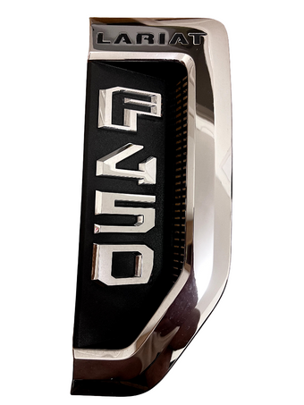 compare product 17-22 Ford F450 Super Duty Lariat Passenger Side Fender Vent Emblem Badge OEM