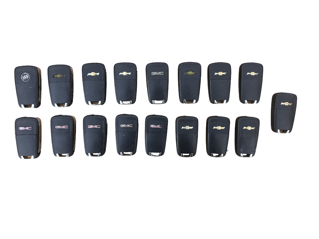 Lot of 17 GM Flip Key Fob Remotes OEM UNTESTED - For Parts / Repair