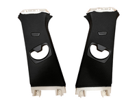 12-18 BMW F30 F31 SET OF 2 LEFT RIGHT UPPER B PILLAR TRIM COVER PANEL BLACK OEM