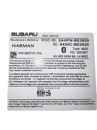 2017-2019 Subaru Impreza Radio/Receiver Display and Navigation ID 86271FL70A OEM