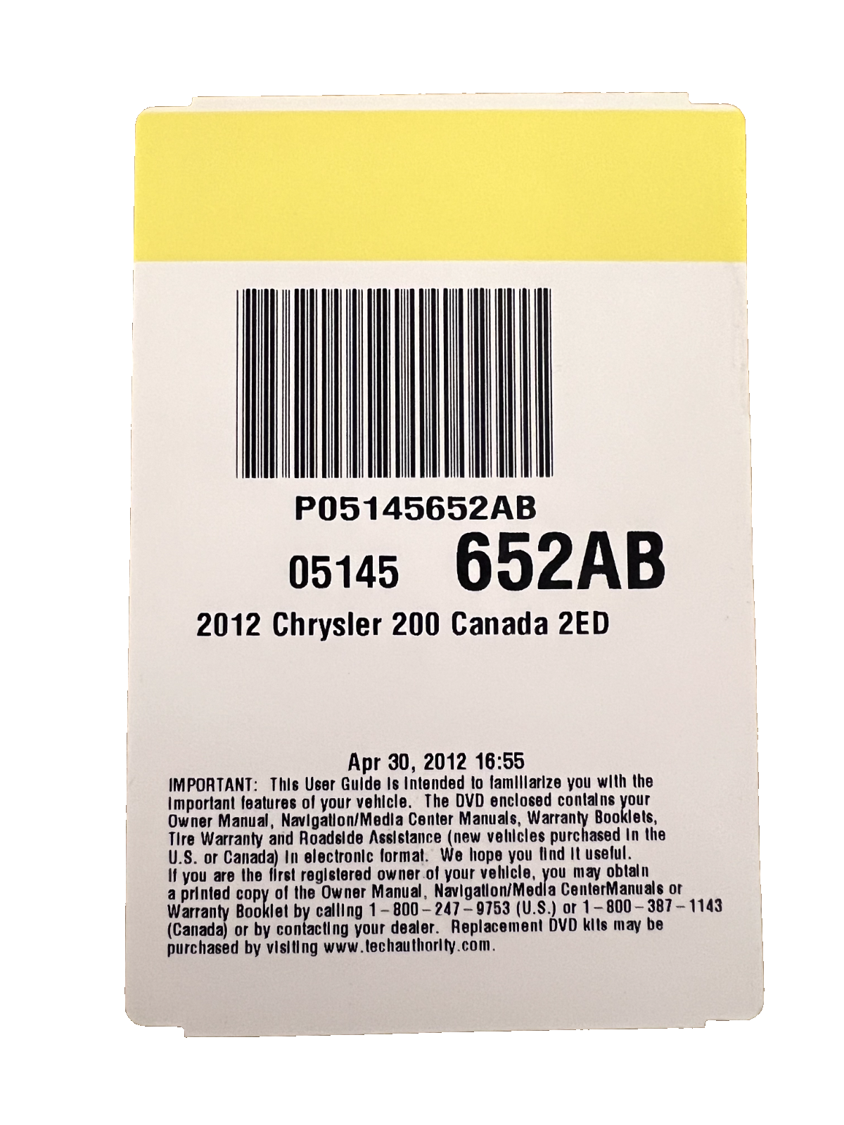 ✅ 2012 Chrysler 200 Owner's Manual User Guide Kit OEM EXCELLENT!!!