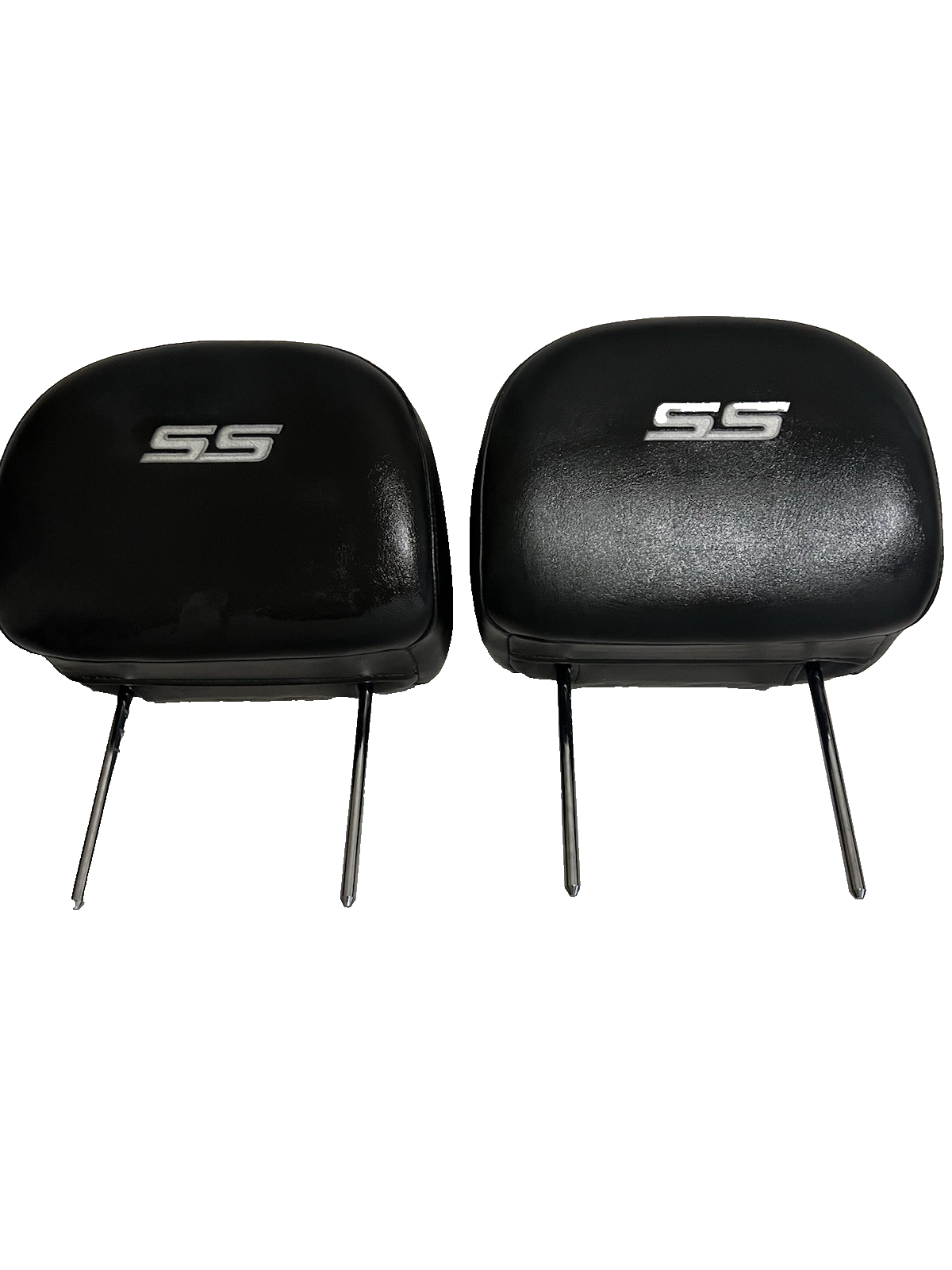 06-13 Chevy Impala SS Front Headrest Set Pair Black Leather OEM