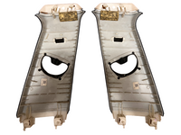 12-18 BMW F30 F31 SET OF 2 LEFT RIGHT UPPER B PILLAR TRIM COVER PANEL BLACK OEM