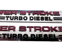 03-04 Ford F250 F350 6.0 6.0L Powerstroke V8 Turbo Diesel Door Badge Emblem OEM